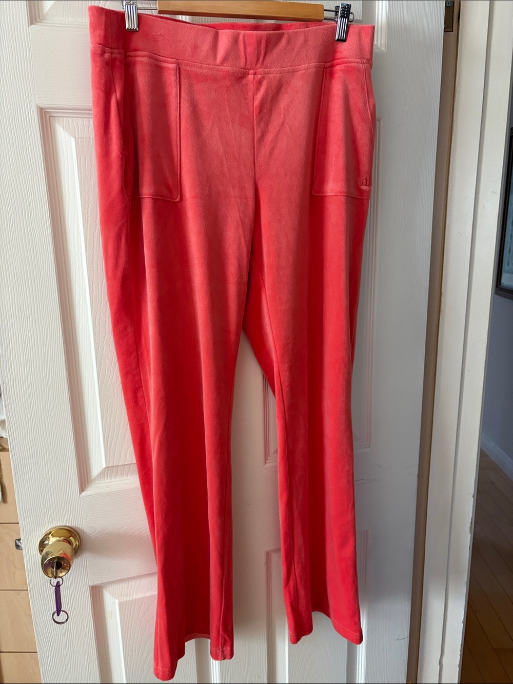 Juicy Couture Coral Wide-Leg Pull-On Pants